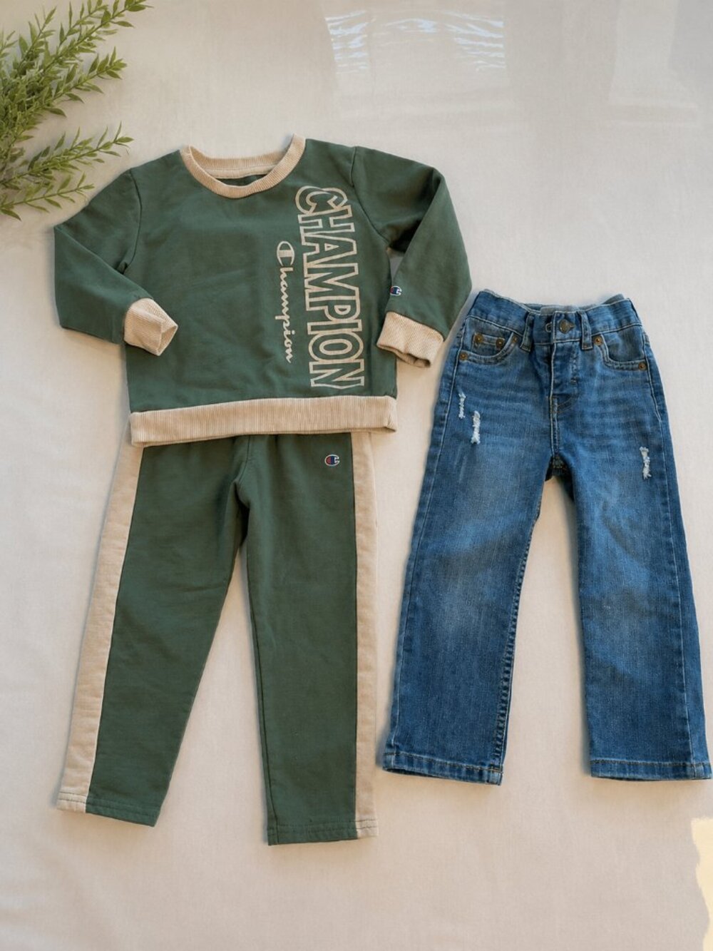 Champion Sweatsuit & Levi’s Jeans Bundle Toddler 24M